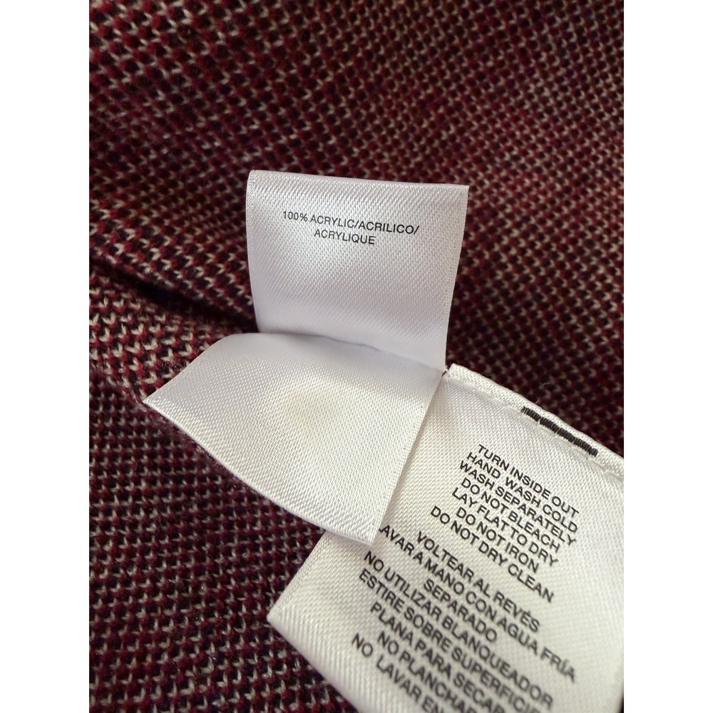 Anne Klein Plaid Long Knit Coat Womens L NWT Black Red Plaid Fall Jacket New - Picture 7 of 10